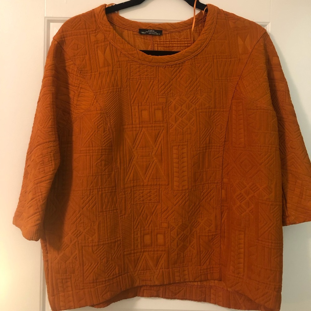 Zara Aztec print top
